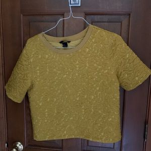 Mustard yellow SS cropped sweater